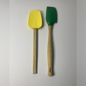 Le Creuset Vibrant Silicone Wood Spatula 2pc